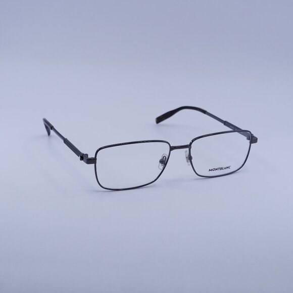 Montblanc MB0029O 006 Eyeglasses Ruthenium 58mm Rectangle Frame - Picture 1 of 9